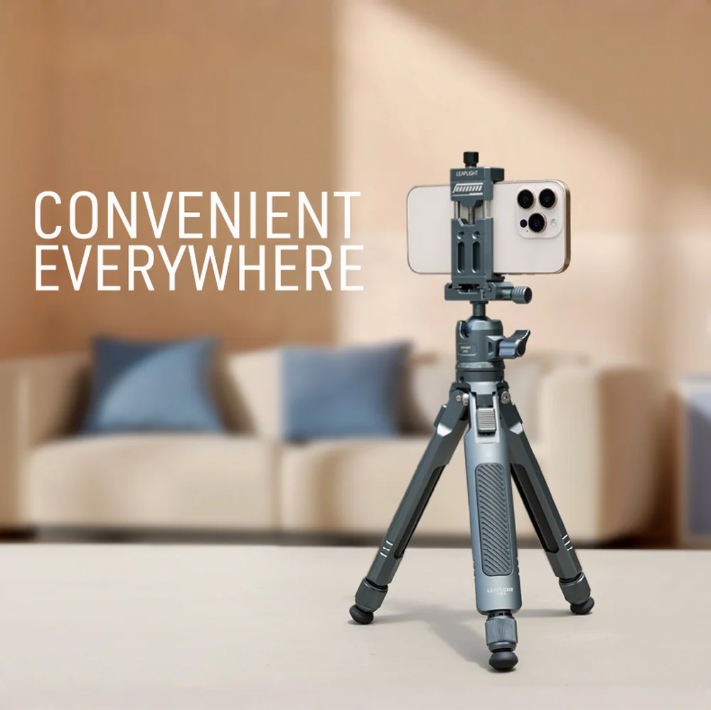 LEAPLIGHT Camera Tripod Carbon Fiber Telescopic Desktop Stand With 1/4 Ball Head for DJI Ronin RS4 Mini Gimbal DSLR Vlog Video