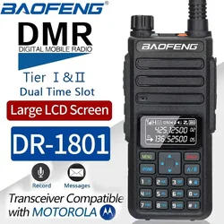 Baofeng DR 1801 Walkie Talkie DMR Radio Dual Band Dual Time Slot Digital Radio DMR 1801 Tier I & II Portable Two Way Radio