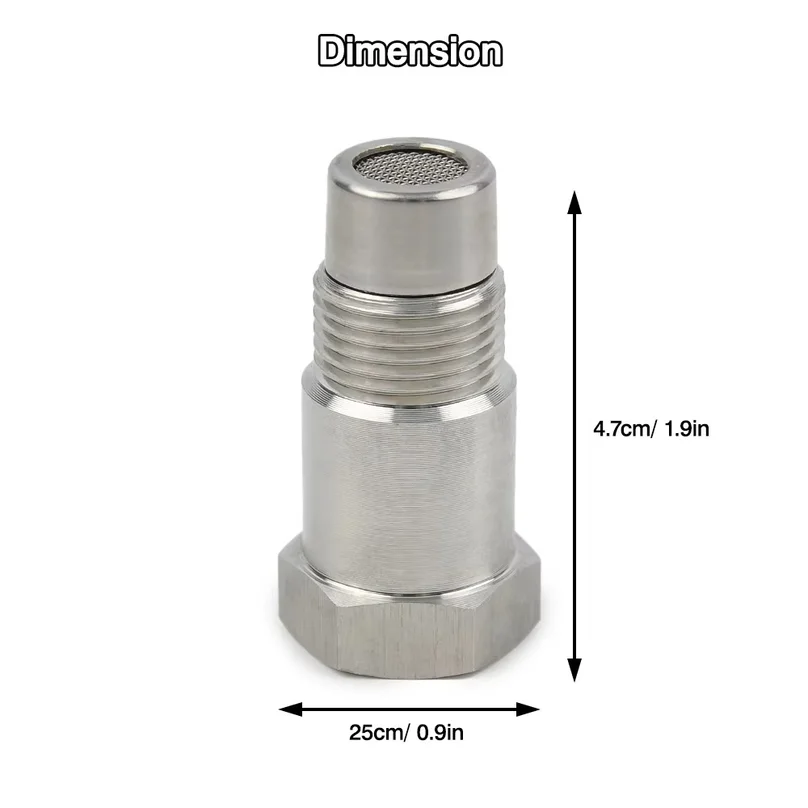 46.5*16.0*16.9MM Car Mini Oxygen Catalyst Sensor For Automobile  Silver Stainless Steel Durable Brand New Car Accessories
