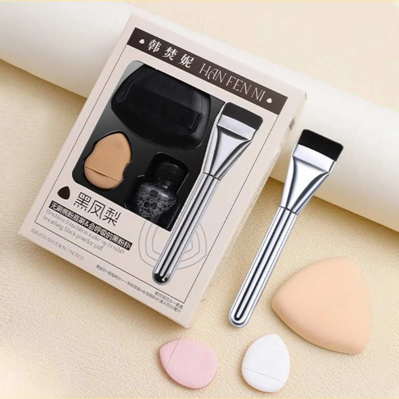 Silicone Makeup Brush Cleaner Folding Powder Puff Cleaning Washing Cleaning Liquid Bowl Air Drying Net Set for Powder Eyeshadow