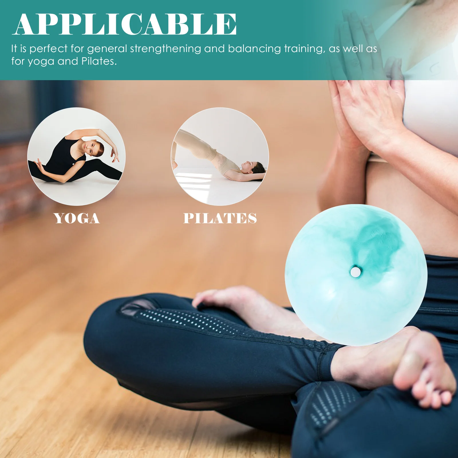 

Small Pilates Ball PVC High Pressure Resistant Core Exercise Yoga Fitness Tool for Balance Posture Muscle Endurance Training