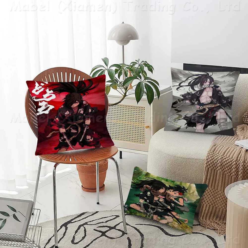 

Anime Dororo Cartoon Cushion Cover Car Throw Pillow Case For Sofa Car Christmas Gift 40x40cm 45x45cm