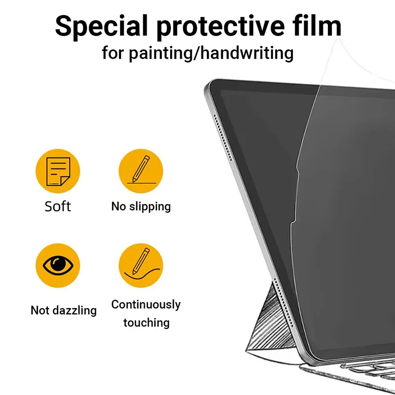 3Pcs Paper Feel Like Screen Protector for Samsung Galaxy Tab S7 S8 S9 S10 Plus Ultra FE S6 Lite Samsung tab A8 A9 A7 No Glass