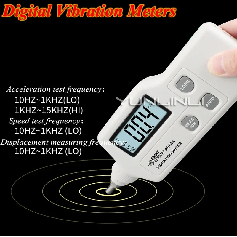 

High Precision Handheld Vibration Tester Gauge Digital Vibration Meters Multimeter Vibrometer Analyzer Device AS63A