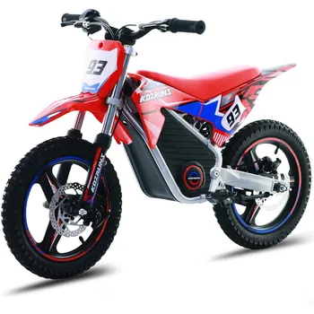 Image 36V Electric Dirt Bike for Kids Aged 6-12, Brushless 350W Racing Grade Electric Motorcycle, Up to 18.6MPH & 3 Speed Settings