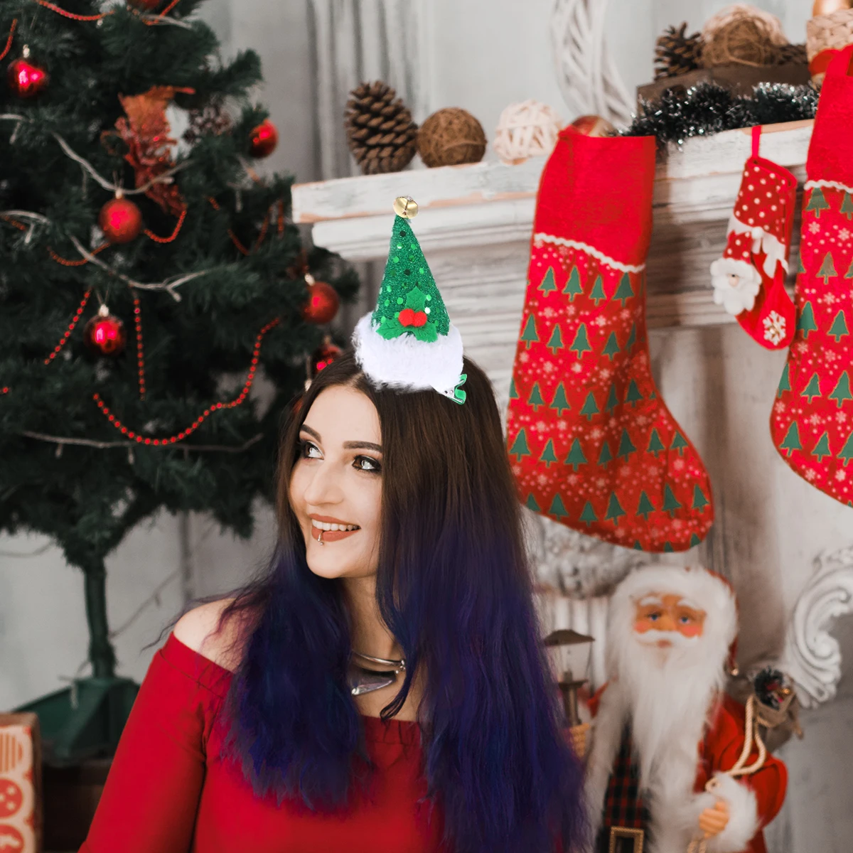 

5 Pcs Sequin Hair Clip Clips Bows Toddler Accessories Mini Hats Hairpins Holiday Barrettes Sequins Snowflake Child Thanksgiving