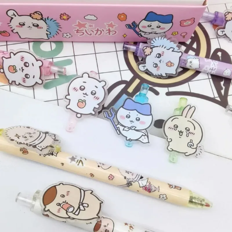 Neue Kawaii Chiikawa Druckgelstifte zum Schreiben, Niedliche Cartoon-Stifte mit 0,5mm Schwarzer Tinte, Büro- und Schulbedarf, Kindergeschenke, Anime – Detail 7
