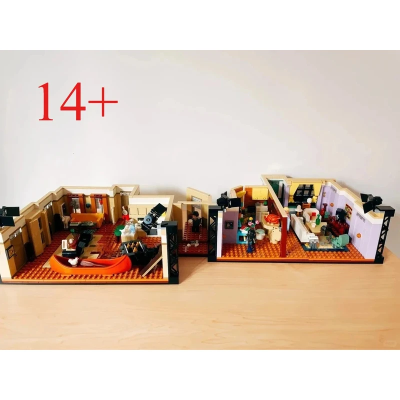 

2048-компонентный фильм Моника, сцена квартиры, набор строительных блоков, серия игрушек, классическая сцена из фильма, коллекционный подарок на день рождения