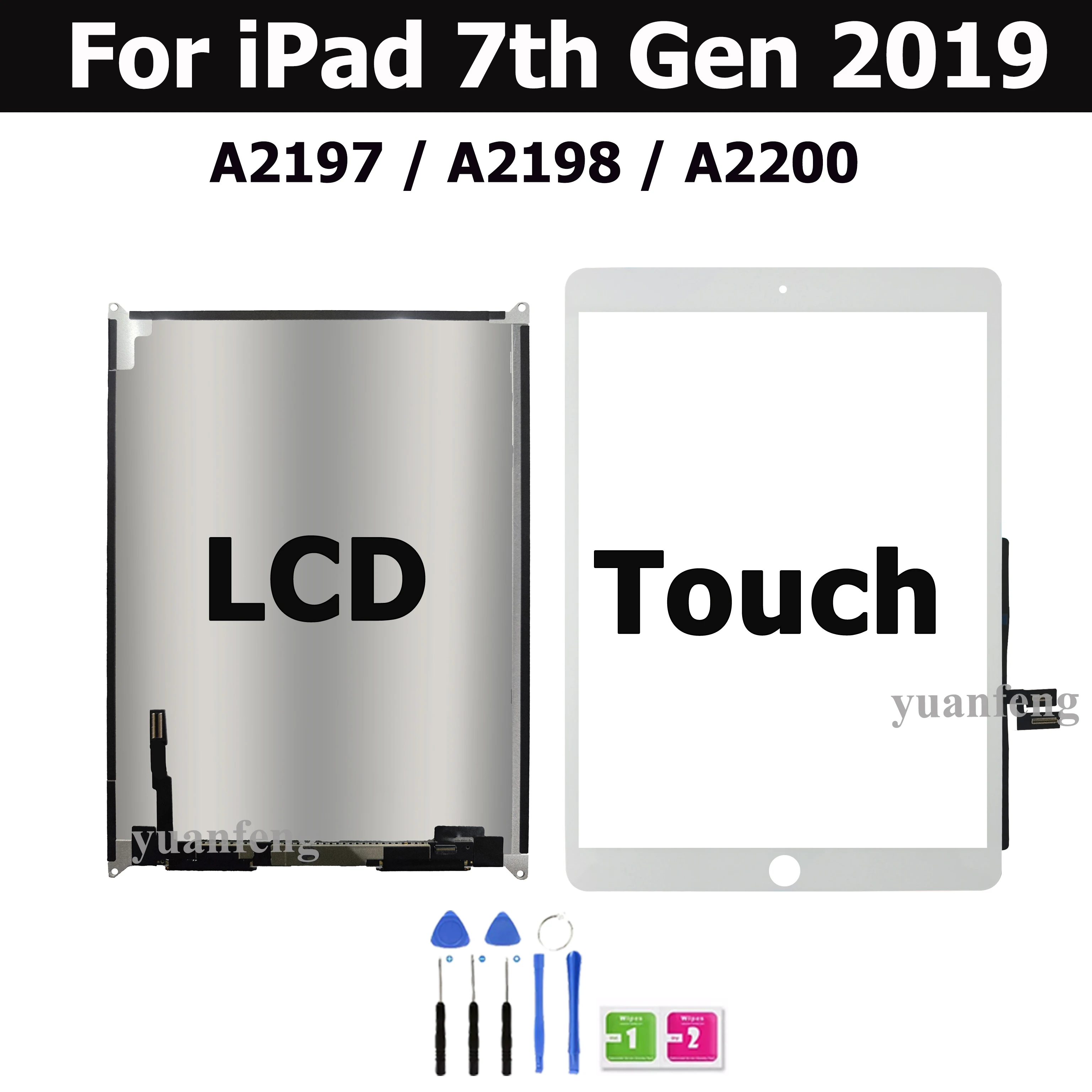 Tablet LCD Display Replacement For iPad 7 2019 10.2 7th Gen A2197 A2198 A2200 LCD Touch Screen Glass Display Panel Repair Parts