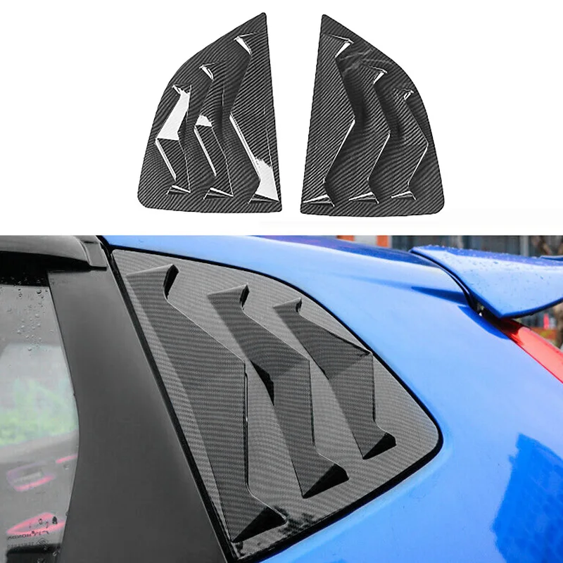 Cubiertas de persiana de ventana de ventilación lateral de coche de fibra de carbono embellecedor para Honda Fit Jazz 2015-2019 cubierta de pala de persianas de ventana