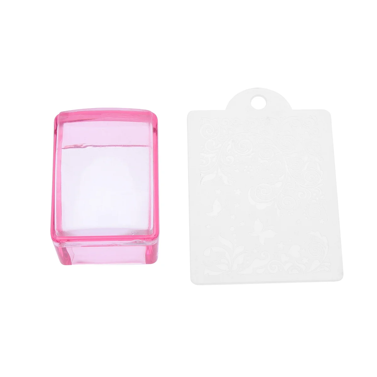 투명 실리콘 네일 아트 스탬프 키트 스탬핑 스탬퍼 스크레이퍼 세트 DIY 매니큐어 도구 레드 실용적이고 내구성 있는 디자인 네일 스탬퍼