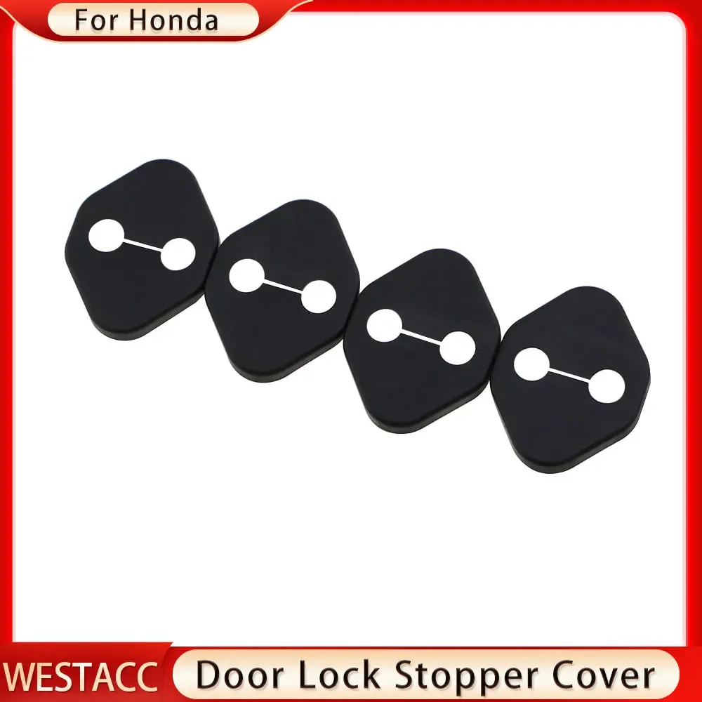 4Pcs ABS Car Door Lock Covers Doors Stopper Cover for Honda Jade CRV Civic HR-V Vezel HRV Jazz Accord City Odyssey Crosstour