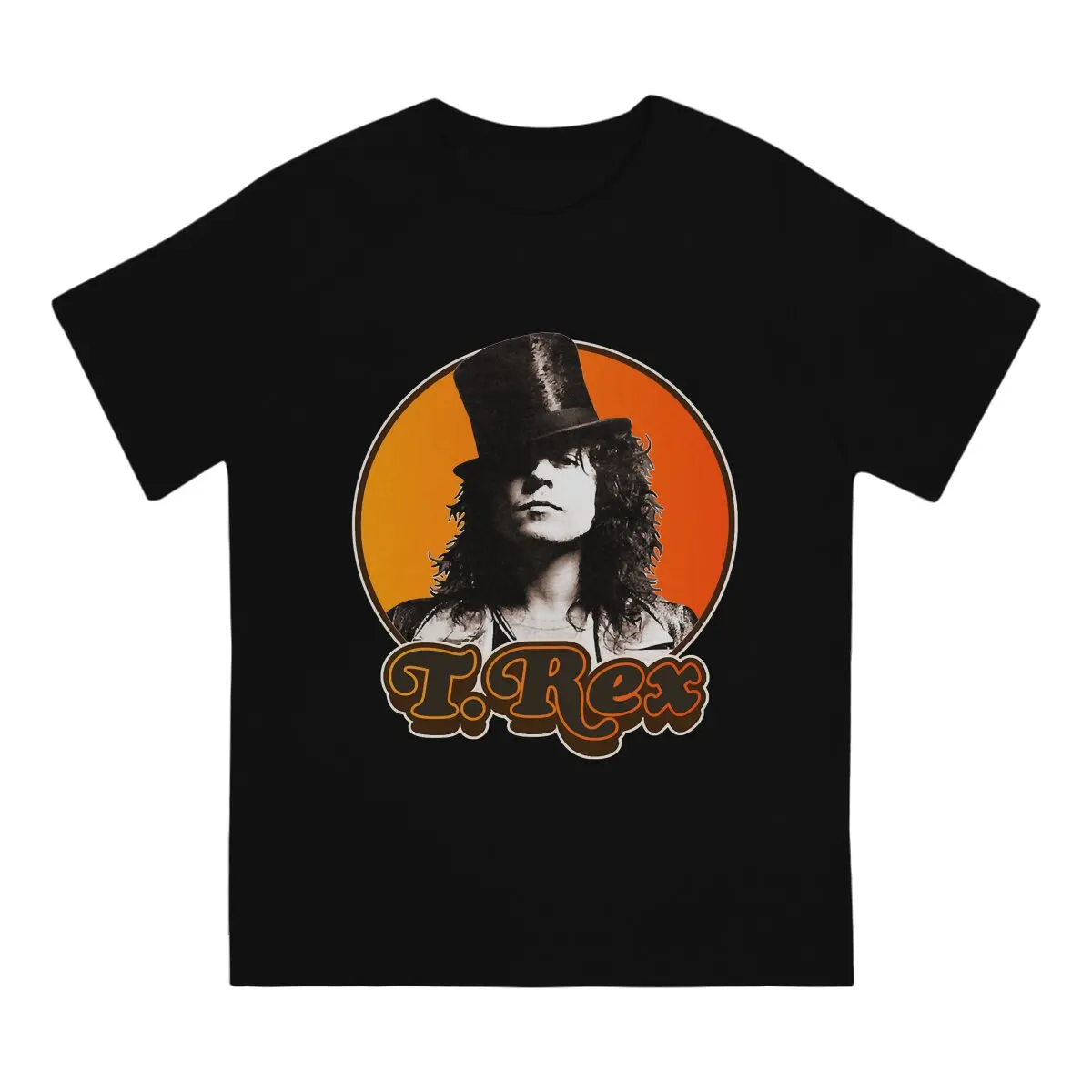 Funny Marc Bolan Tribute T-Shirts Men Round Collar T Shirts T.Rex Band Short Sleeve Tees Birthday Gift Clothes