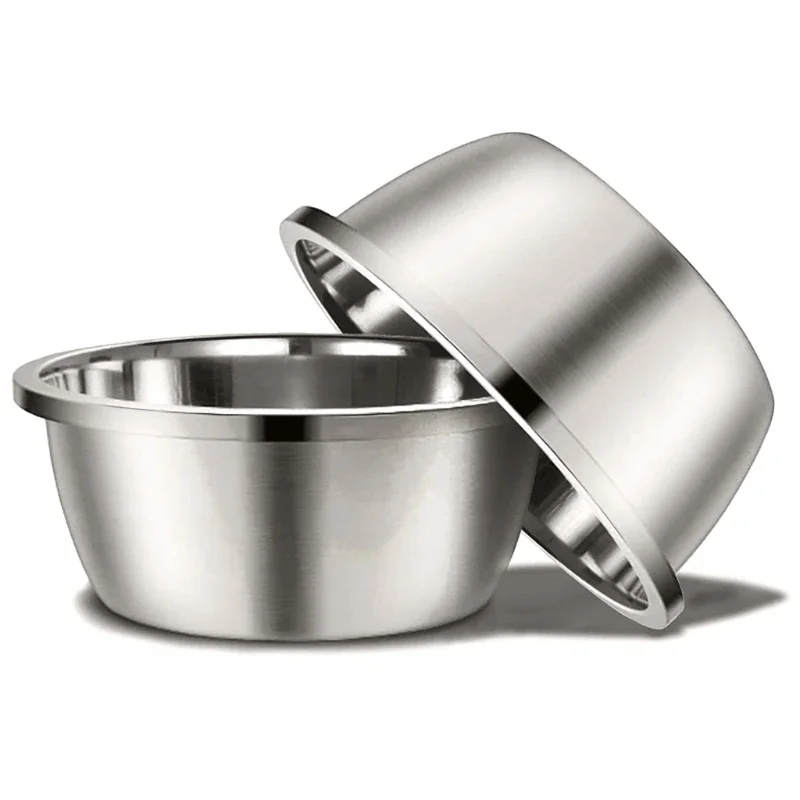 304 Stainless Steel Dog and Cat Bowls Heavy Duty Replacement Feeder Bowl Metal Food and Water Dishes for Large Breeds Pet