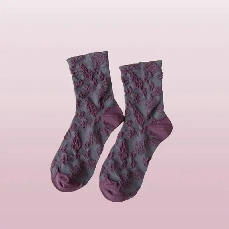 3/6 Paar Mittel rohrs ocken aus reiner Baumwolle Neue hochwertige Retro-Walds til Damen künstlerische Damen Herbst Retro gestapelte Socken