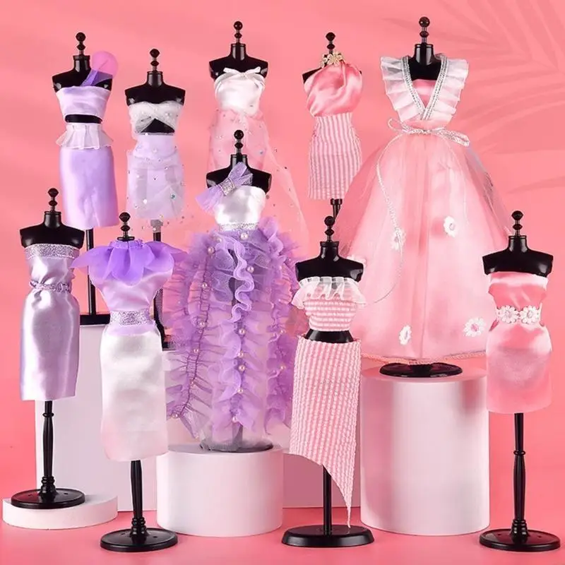 

Doll Dress Rack Versatile Stand Mini Dolls Display Stand Doll Clothes Hangers Doll Dress Model for Dressing Displaying