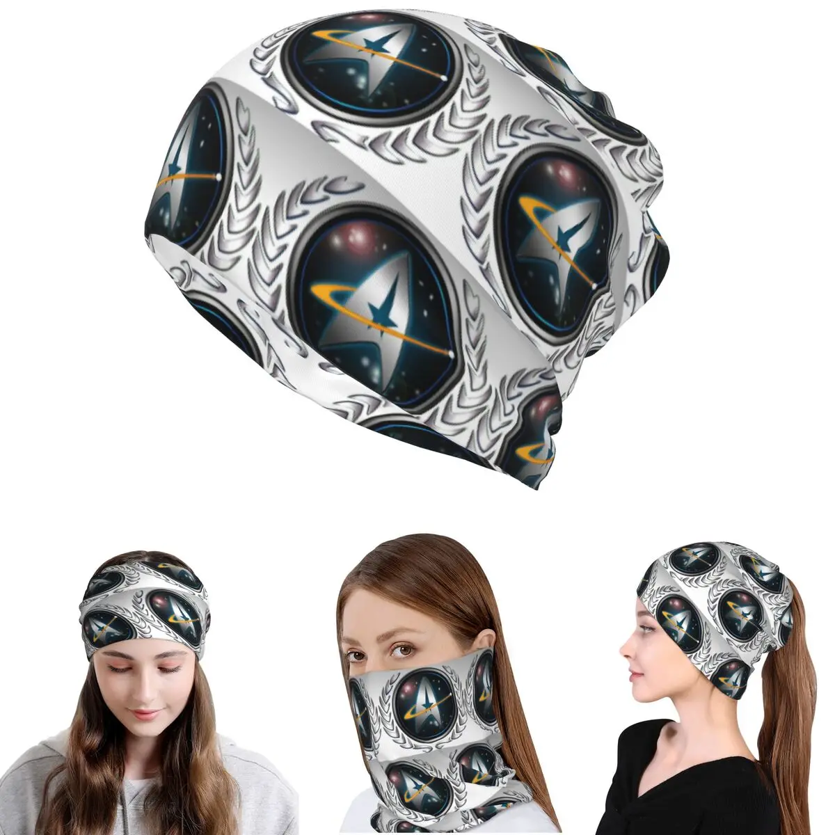 

Star Treks Science Fiction TV Series Bandana Neck Cover Mask Scarf Multi-use Headwear Beanies Hat Unisex Adult Washable