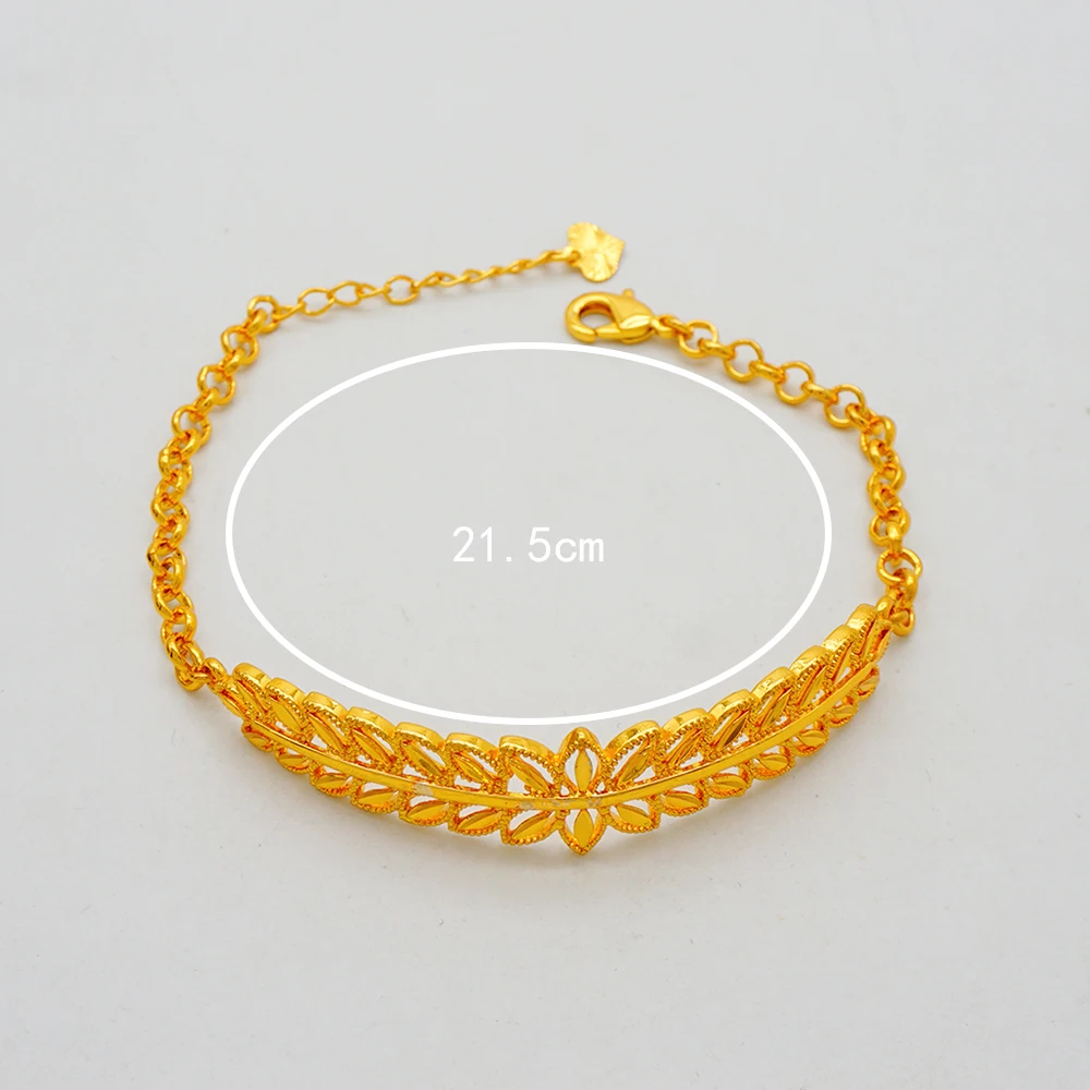 Luxus klassische Kupfer Gold Farbe Armband Dubai Saudi trend ige Armreif für Braut Armband arabischen Schmuck – Detail 11