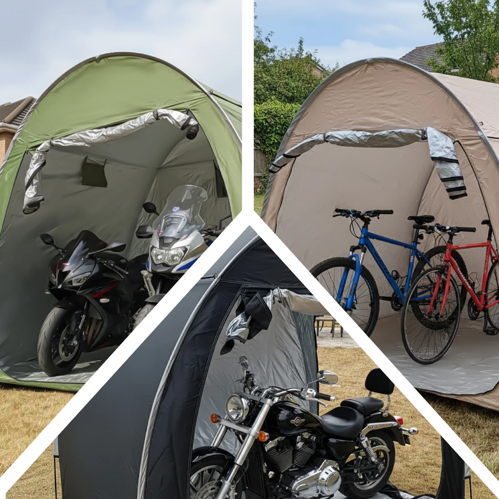Portable Thickened Oxford Cloth Bike Shelter Private Travel Tent for Outdoor Hiking Cycling Camping And Travel image 4