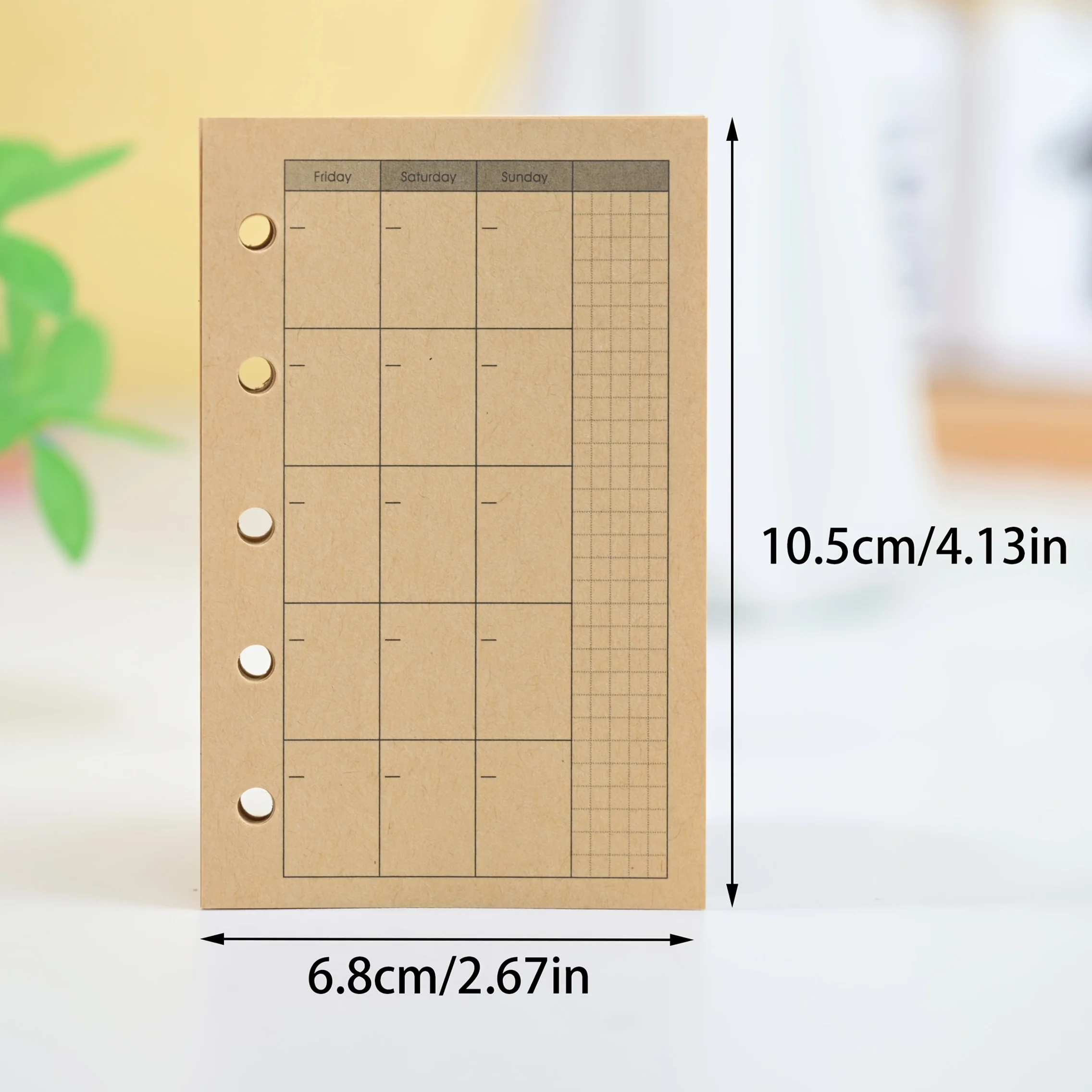 M5 Loose Leaf Refill Paper, Pre-punched Planner Inserts Lined/Grid/Blank for M5 5-Ring Binder Stationery
