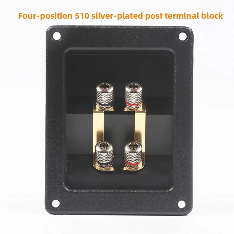 1pcs Four-Way Speaker Terminal Box HIFI Speaker Amplifier Terminal Crossover ABS Material Bi-Wire Crossover Box
