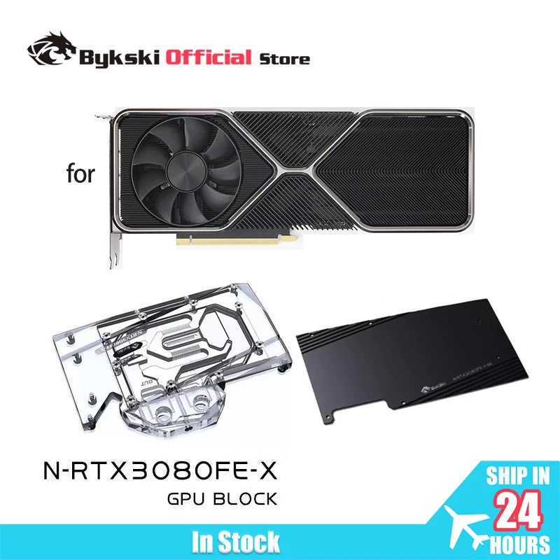 Bykski Water Block Use for NVIIDIA RTX 3080/3080TI Founder Edition Original Version GPU Card / Prevent Corrosion N-RTX3080FE-X