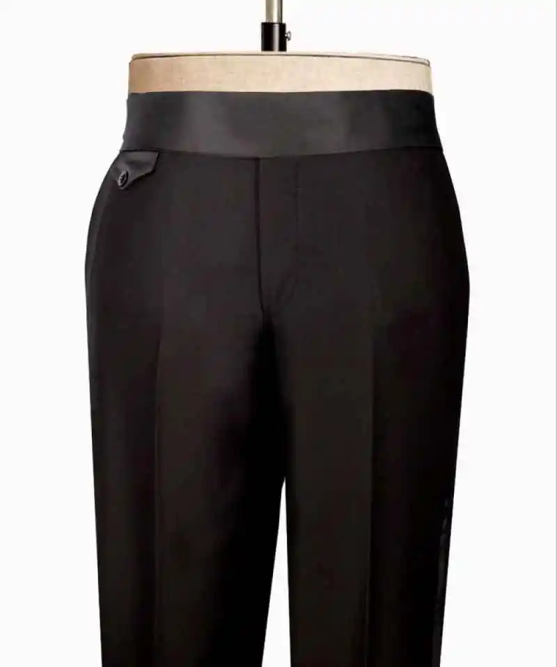 Costumes pour hommes sur mesure 2 pièces pantalon Jacquard Tuxedos revers à pointe Double boutonnage Appliques mariage formel sur mesure