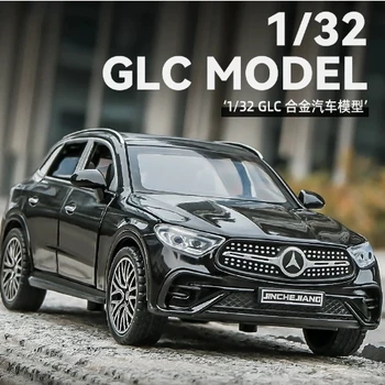 1:32 메르세데스 벤츠 GLC-400E 63S 하이 시뮬레이션 다이캐스트 금속 합금 모델 자동차 사운드 라이트 풀백 컬렉션, 어린이 장난감 선물 