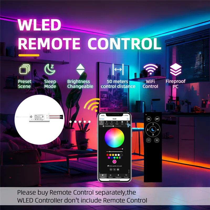 JABS-WLED ESP32 وحدة تحكم ذكية ثنائية القناة واي فاي RGB LED قطاع تحكم 5-24 فولت ماكس 12A 800 Ics الاتحاد الأوروبي معتمد GPIO16 2.4G