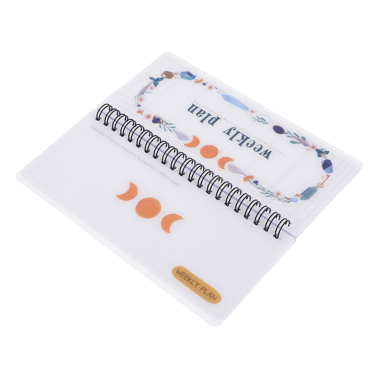 Tearable Weekly Planner Portable Coil Flip-Up Notepad (Garland Planner) Scrapbook Paper Organizer Student Supply Calendar
