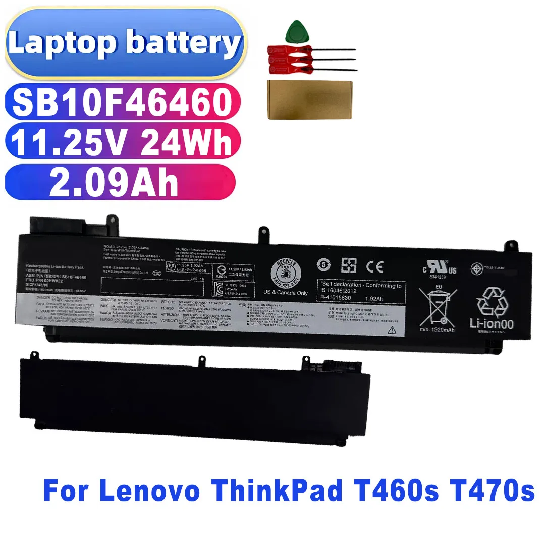 New 00HW022 00HW023 00HW036 00HW037 SB10F46460/61/74 11.25V 24Wh 2.09Ah Battery for Lenovo ThinkPad T460s T470s