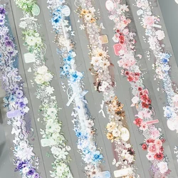Mr. Paper 6Style 1Roll/bag Lace Floral Theme PET Tape DIY Handbook Scrapbook Photo Frame Journal Phone Case