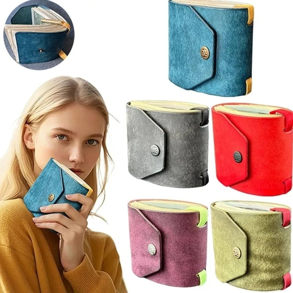 Solid Color With Clasp Cash Wrap Wallet Lightweight Multifunction Money Holder Leather Compact Pocket Wallet Traveling