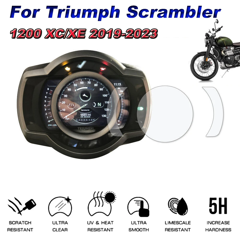 FOR TRIUMPH SCRAMBLER 1200XC 1200XE 1200 XC/XE 2019-2023 Motorcycle Accessories Cluster Scratch Protection Film Screen Protector