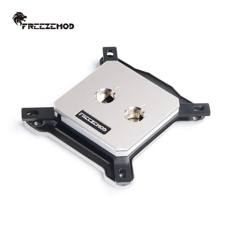 FREEZEMOD Full Metal Copper CPU Watercooler For Intel LGA 1700 1800 Waterblock, 60*60mm Metal Cover, Aurora 5V ARGB Optional