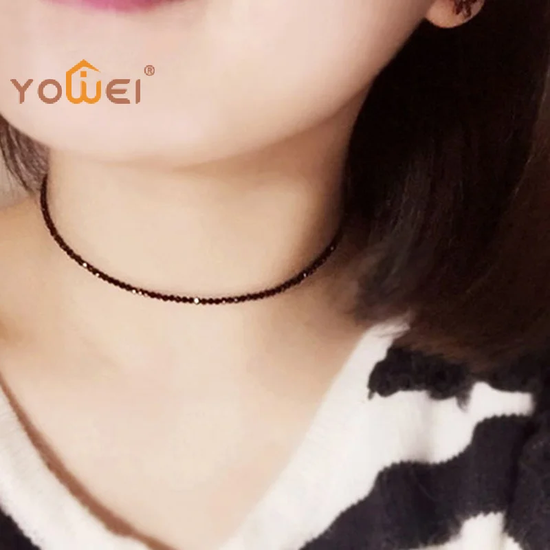 Latest Charm Women Black Crystal Clavicle Choker Necklace Pendant Party Jewelry Gift