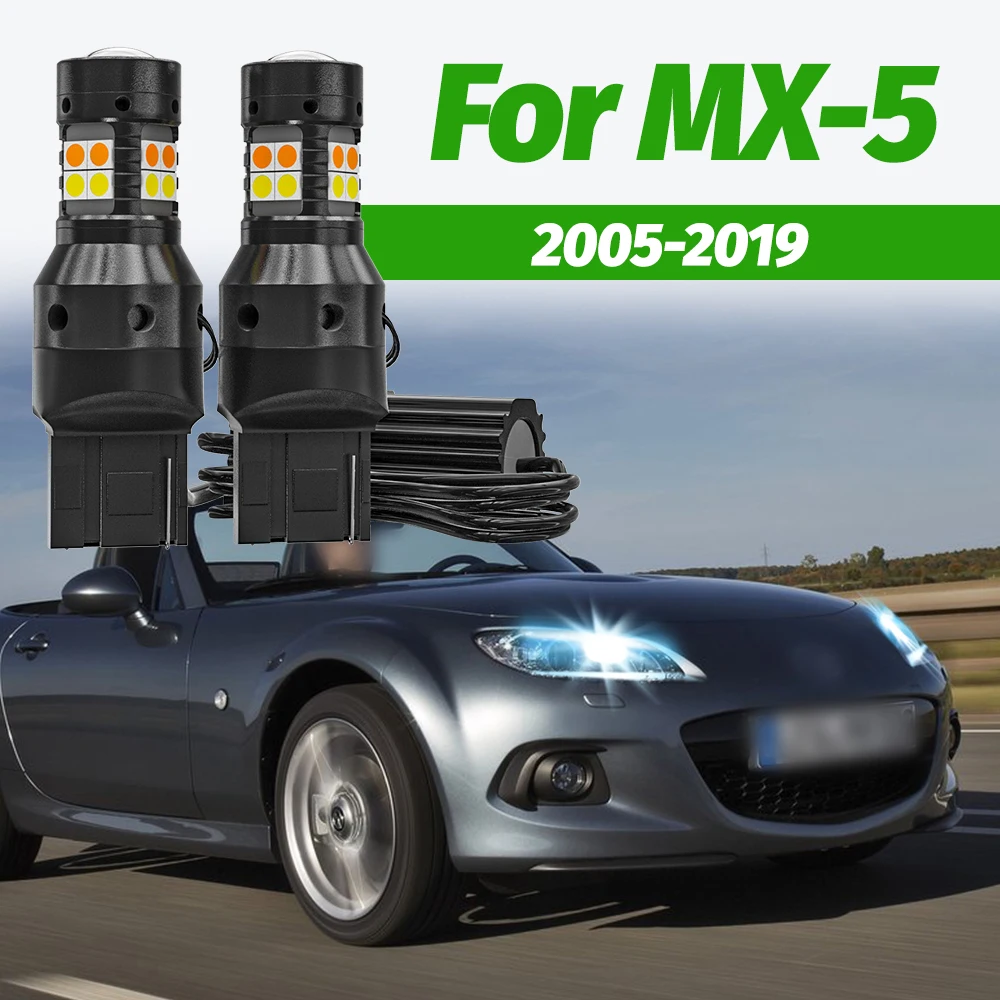 2 Stück Dual-Mode-Blinker + Tagfahrlicht-Zubehör LED DRL für Mazda MX-5 MX5 2005-2019 2012 2013 2014 2015 2016 2017