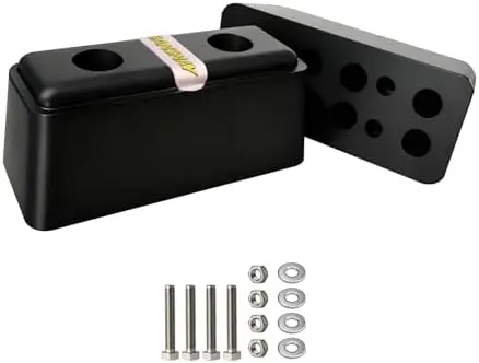 

2 Pack Heavy Duty Rubber Bumpers with Pre-drilled Holes - 7.56" L