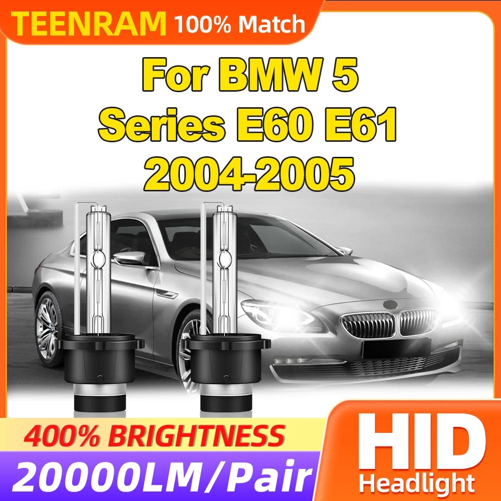 

20000LM 35W HID Xenon Headlamps 6000K White Auto Lamp 12V Plug And Play Xenon Headlight Bulbs For BMW 5 Series E60 E61 2004 2005