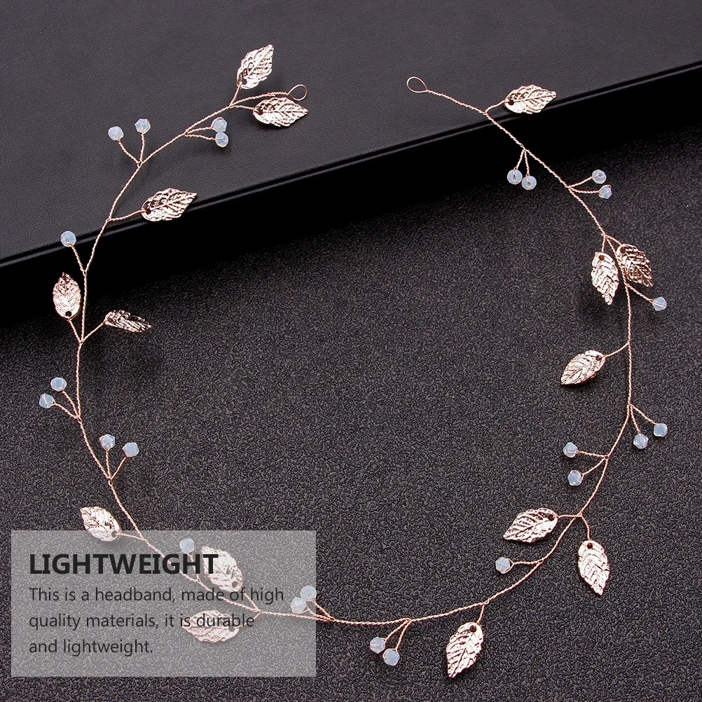 

1Pcs Wedding Headband Alloy Leaf Bridal Headdress Hair Accessory Lightweight Handmade Woman Headwear Hair Decoration Festival