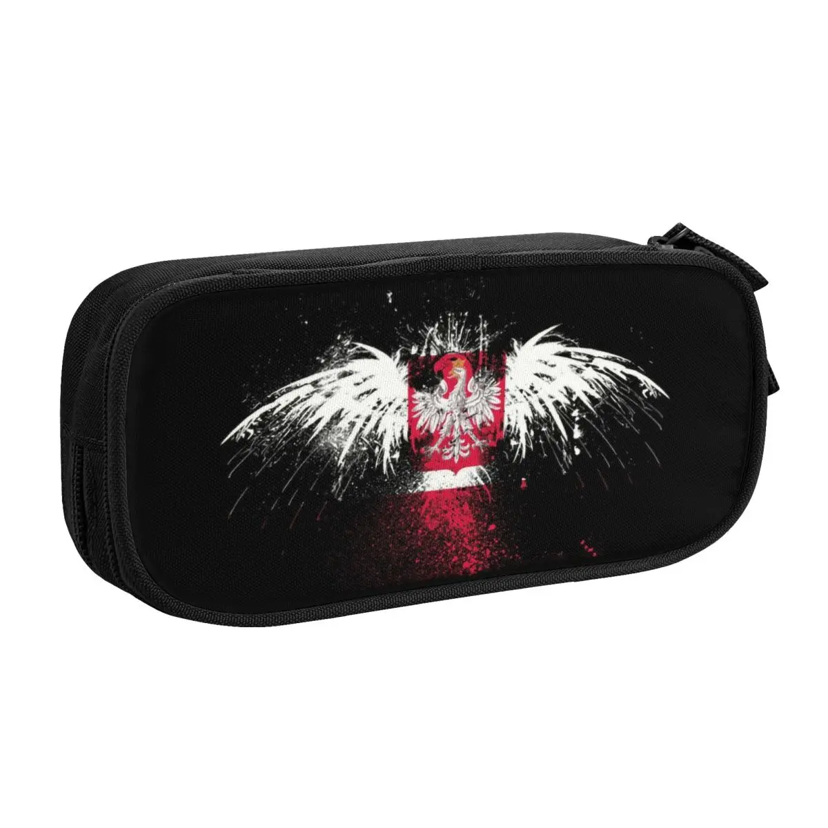 Custom Kawaii Flag Of Poland Polska Eagle Pencil Cases for Boy Girl Big Capacity Polish Patriotism Pencil Box School Supplies