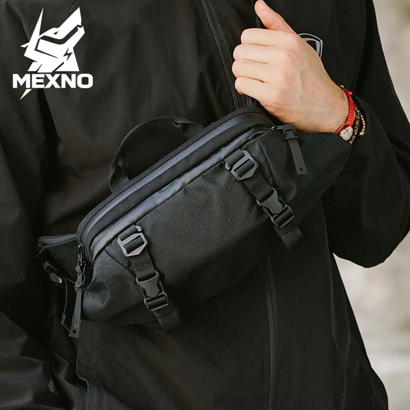 新しいメンズ軽量アウトドアサイクリング通勤チェストバッグシングルショルダークロスボディバッグ Xpac スポーツトラベルバッグ MEXNO