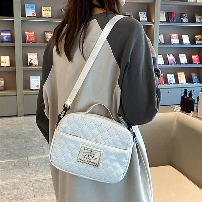 Fashion Trendy Oxford Women's Shoulder Crossbody Bag Letter Decal Handbag Waterproof Ultra Light Travel Shoulder Phone Purse