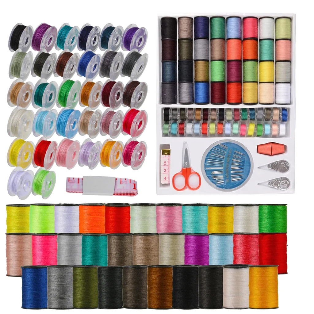 64-Farben-Nähgarn-Set zum Selbermachen, Stricken, Seil, gewebt, Kunsthandwerk, Haushalt, Nähen, komplettes Set, elektrische Nähmaschine zum Nähen