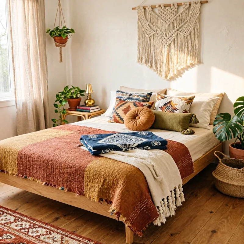 Boho Bedding Sets: The Rules Behind a Good Layered Bed