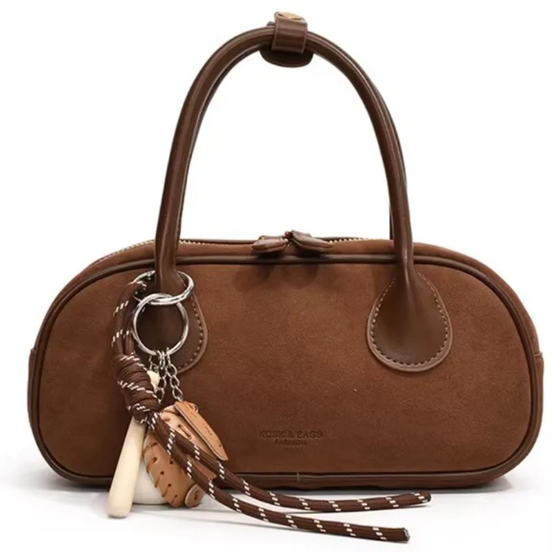 

Faux Suede Retro Shoulder Bag for Women 2025 Winter Trend New Y2K Handbags Females Travel Luxury Fashion Tote Bags