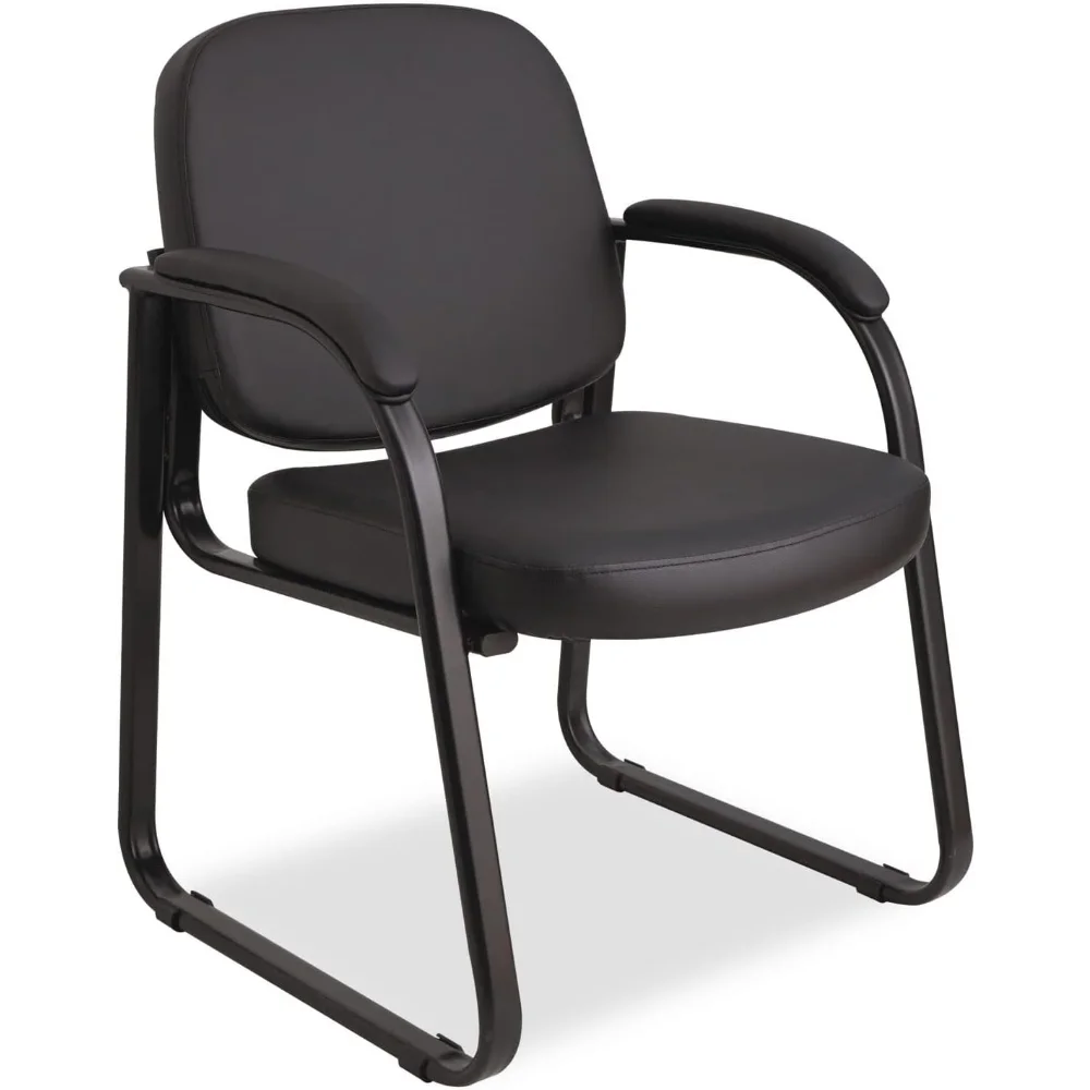 

Alera Genaro Series Half-Back Sled Base Guest Chair, 24.63" X 26.63" X 34", Black Seat/Black Back, Black Base
