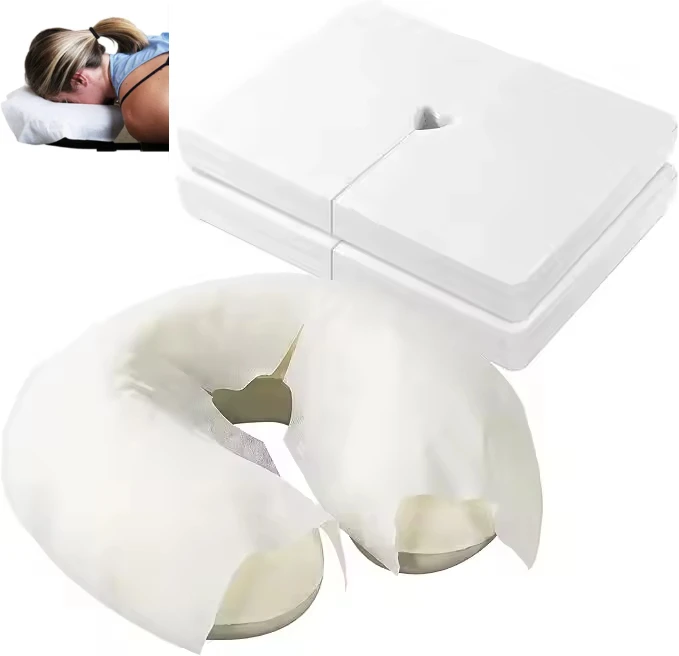 Disposable Lying Pillow Case 100/200 Pcs Disposable Towels Face Cradle Covers Spa Bed Massage Table Towels Beauty Supplies