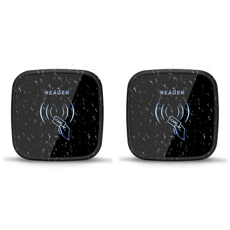 【BRILLIANT 】2X RFID Double Frequency Card Reader ID & IC 125Khz & 13.56M Wiegand 26/34 Output Waterproof IP67 Sn:D81