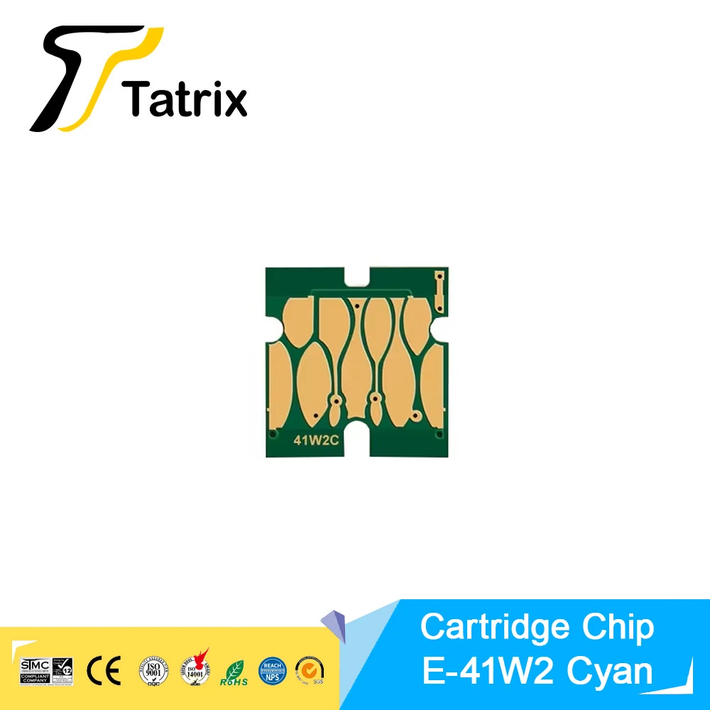 Tatrix Latin America for T41W5 T41W2 T41W3 T41W4 Ink Cartridge Chip For Epson T3470 T5470 T3475 T5475 T3400 T3400N T5400 Printer